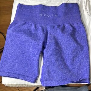 NVGTN Purple Bike Shorts High-Waisted Seamless